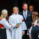 5. september: Kongefamilien er til stede i Asker kirke når Prins Sverre Magnus blir konfirmert. Foto: Dana Press